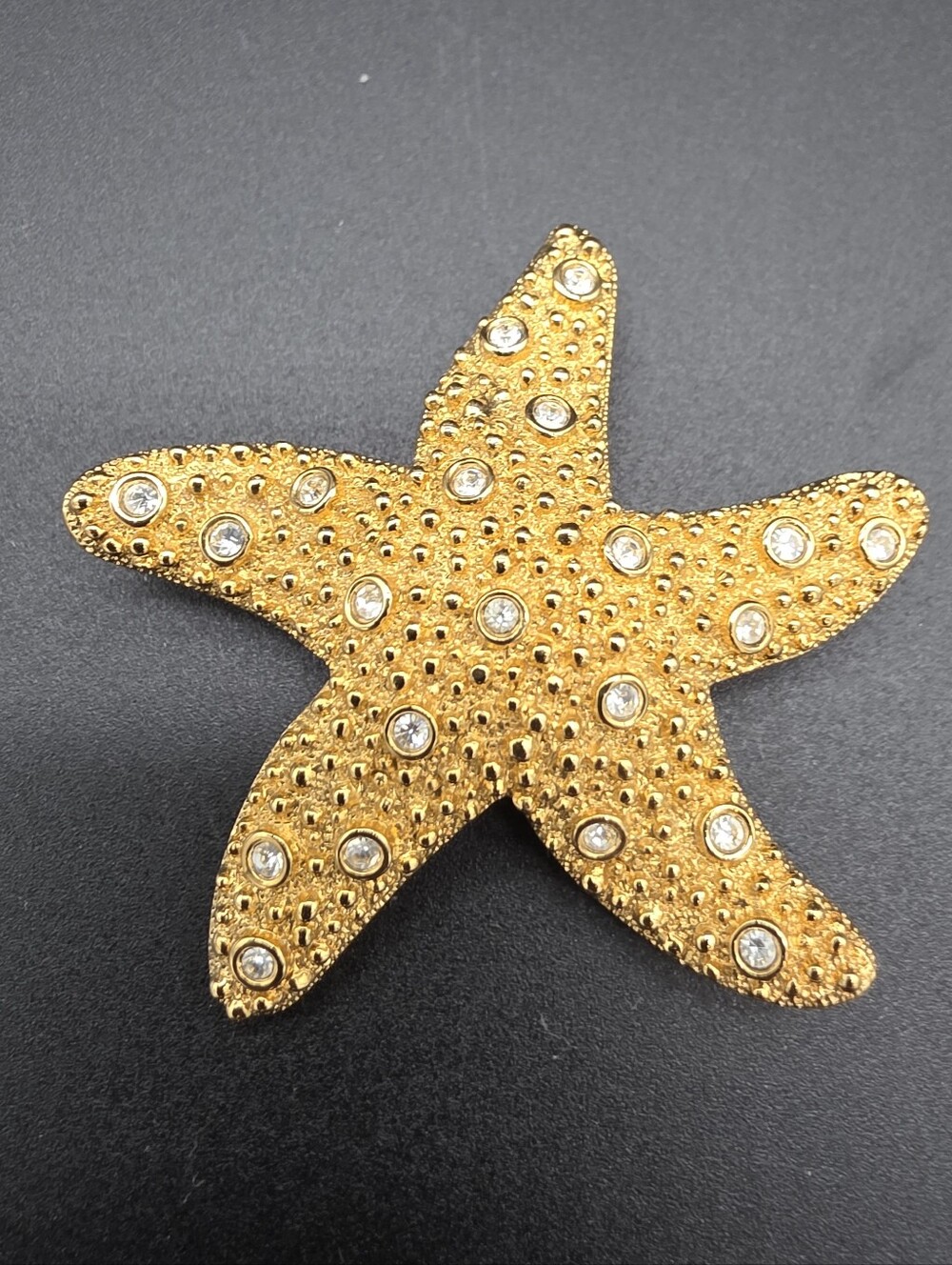 Swarvoski Gold-tone Starfish Brooch